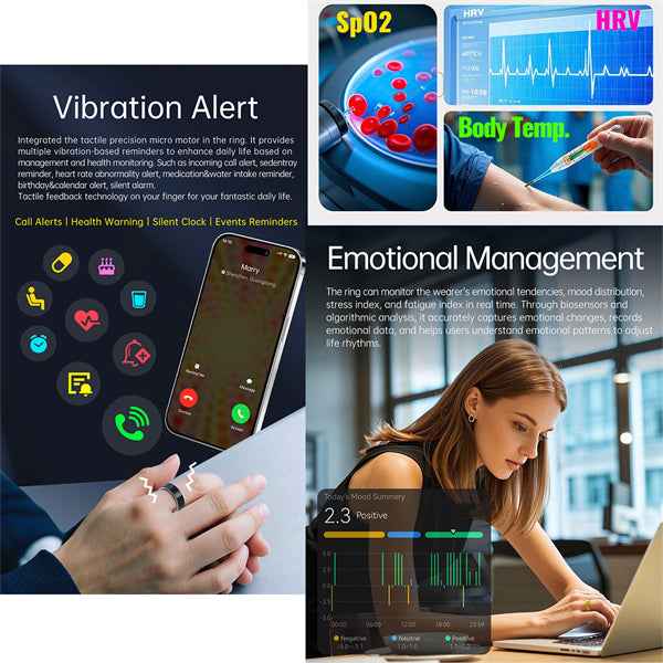 ETERNITY Fitness Tracker Health Smart Ring – 24H HRV, Heart Rate, SpO2 & Sleep Monitor - Fitness Tracker China Uncategorized