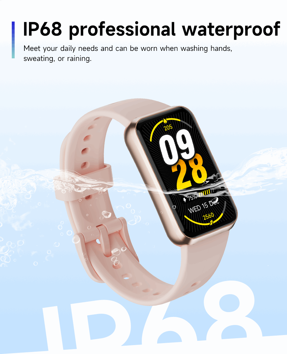 ETERNITY Health Fitness Smart Band – 1.47” Large Screen, Blood Pressure & Sleep Monitor