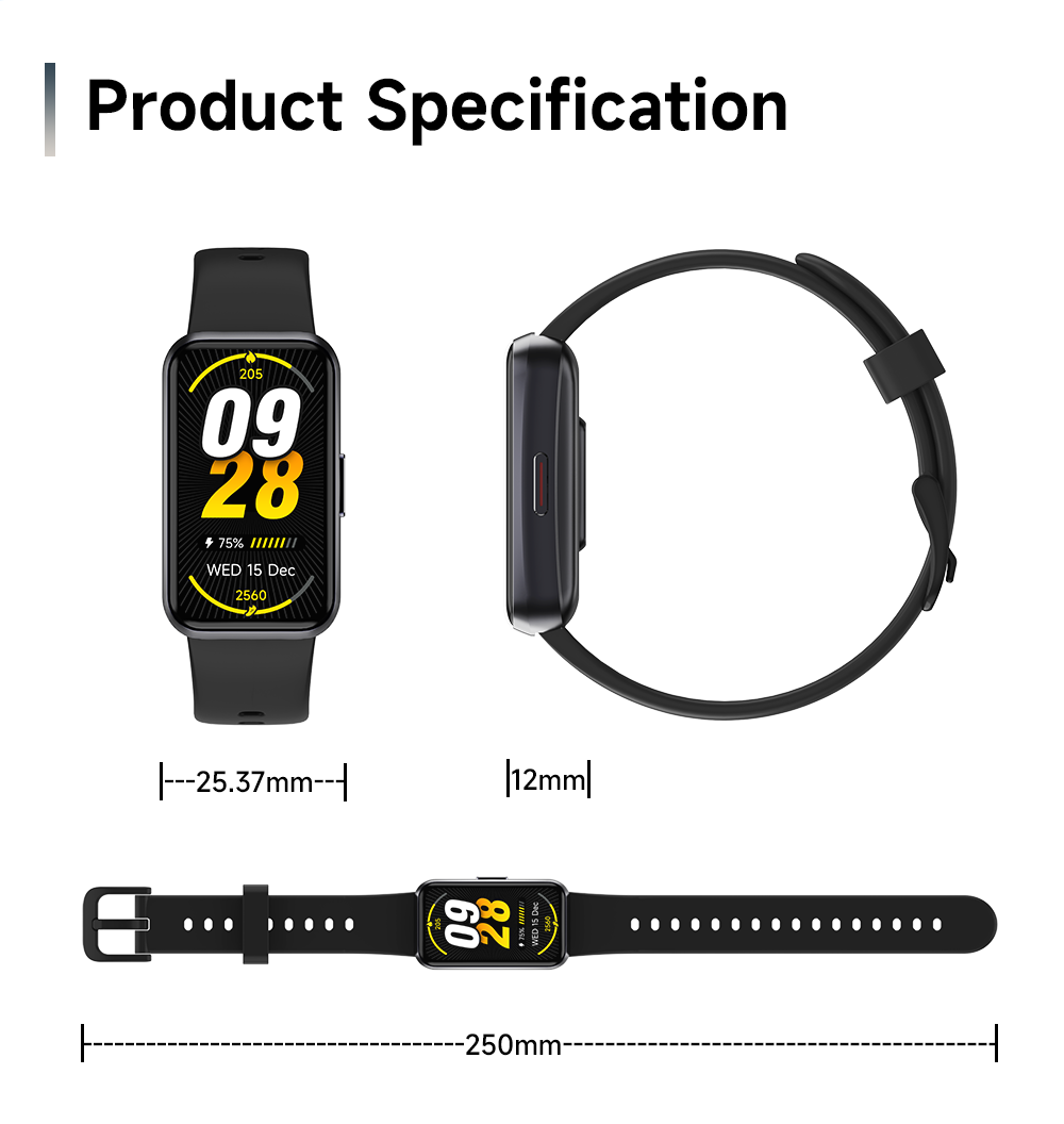 ETERNITY Health Fitness Smart Band – 1.47” Large Screen, Blood Pressure & Sleep Monitor