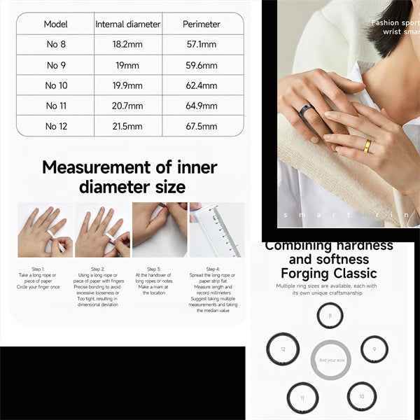 ETERNITY Fitness Tracker Smart Ring with Pedometer, Heart Rate, Sleep + Charging Case - Fitness Tracker China Uncategorized (