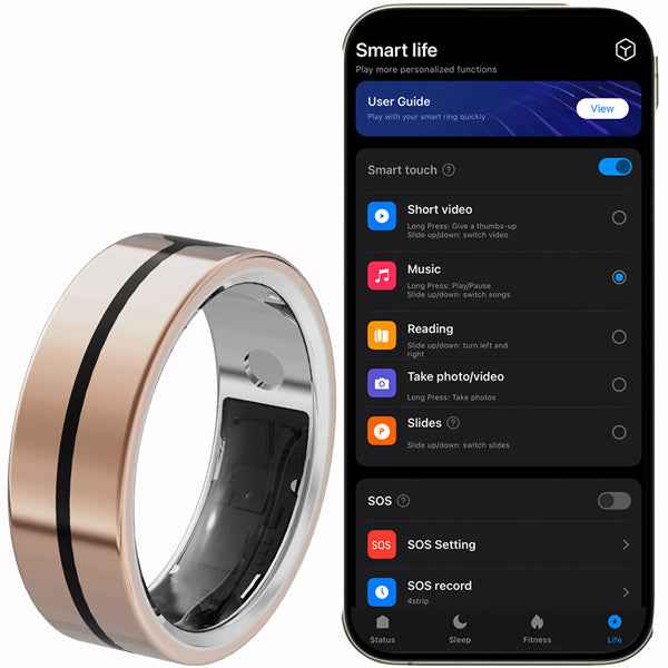 ETERNITY Fitness Tracker Smart Ring 24H Health Monitor – Heart Rate, Temp, SpO2, Sleep, 5ATM OEM - Fitness Tracker China Unca