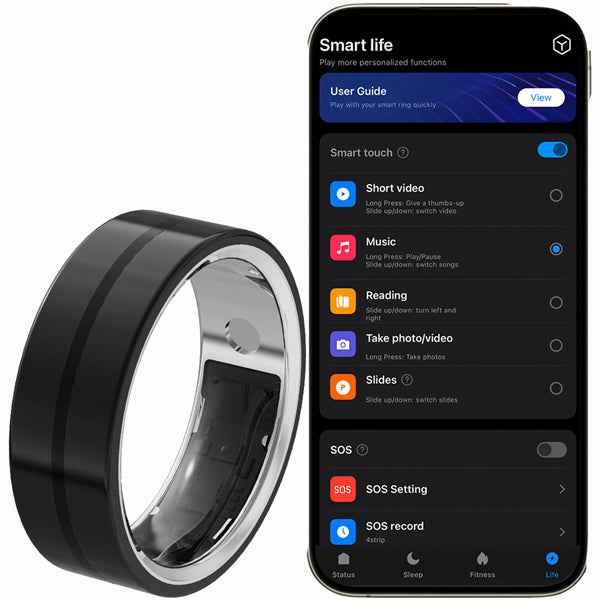 ETERNITY Fitness Tracker Smart Ring 24H Health Monitor – Heart Rate, Temp, SpO2, Sleep, 5ATM OEM - Fitness Tracker China Unca