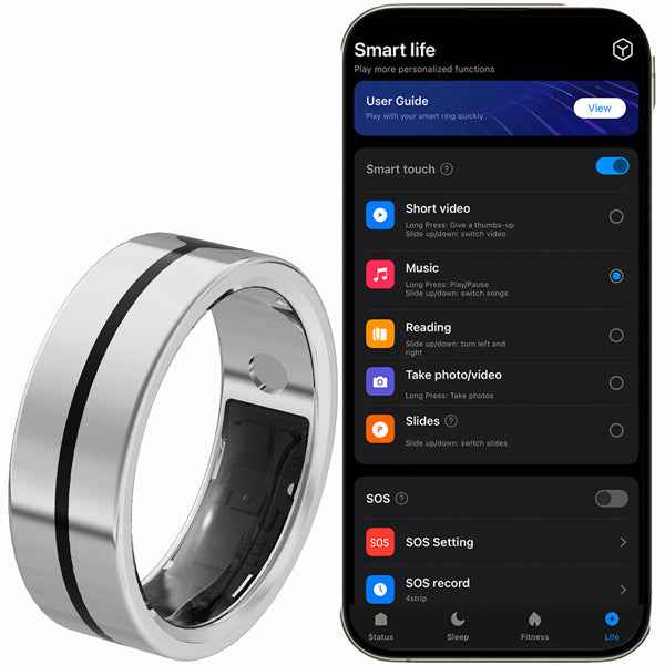 ETERNITY Fitness Tracker Smart Ring 24H Health Monitor – Heart Rate, Temp, SpO2, Sleep, 5ATM OEM - Fitness Tracker China Unca