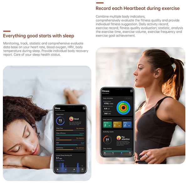 ETERNITY Fitness Tracker Smart Ring 24H Health Monitor – Heart Rate, Temp, SpO2, Sleep, 5ATM OEM - Fitness Tracker China Unca