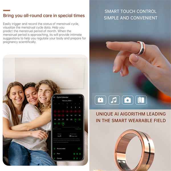 ETERNITY Fitness Tracker Smart Ring 24H Health Monitor – Heart Rate, Temp, SpO2, Sleep, 5ATM OEM - Fitness Tracker China Unca