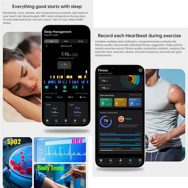 ETERNITY Multi-Touch Control Pad Fitness Tracker Smart Ring with Blood Oxygen, Sleep, Temp Monitor - Fitness Tracker China Un