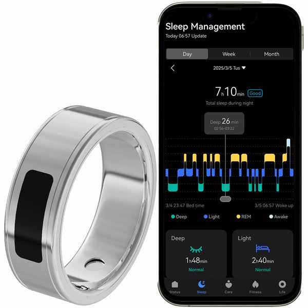 ETERNITY Multi-Touch Control Pad Fitness Tracker Smart Ring with Blood Oxygen, Sleep, Temp Monitor - Fitness Tracker China Un
