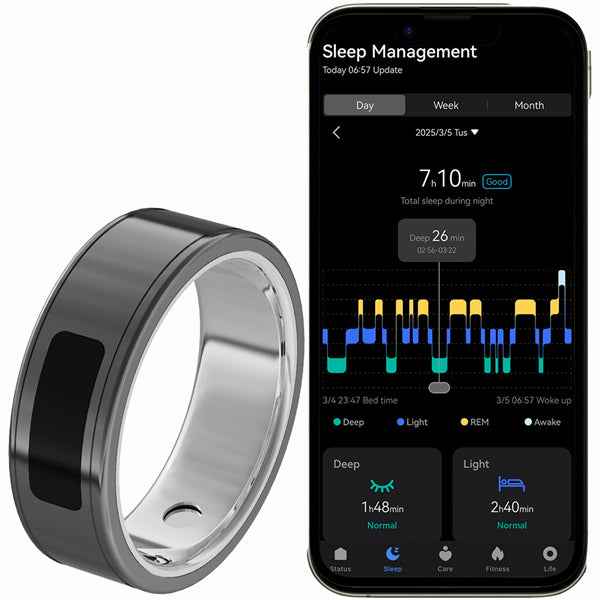 ETERNITY Multi-Touch Control Pad Fitness Tracker Smart Ring with Blood Oxygen, Sleep, Temp Monitor - Fitness Tracker China Un