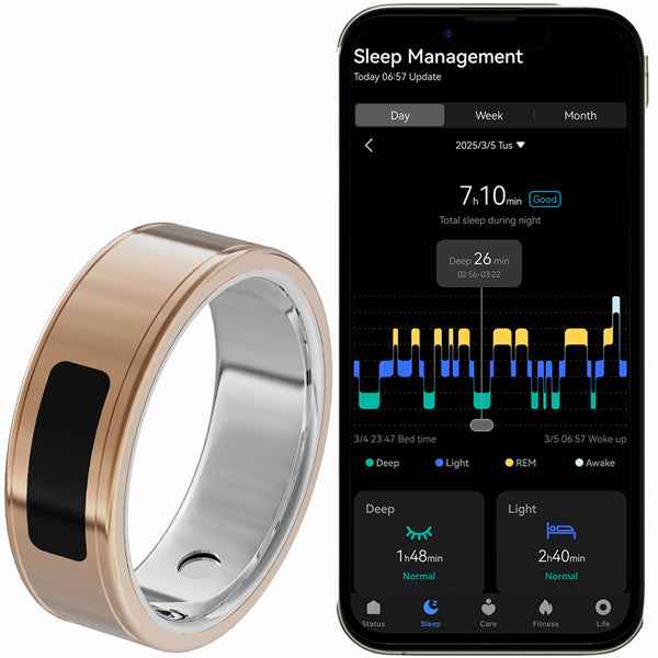 ETERNITY Multi-Touch Control Pad Fitness Tracker Smart Ring with Blood Oxygen, Sleep, Temp Monitor - Fitness Tracker China Un