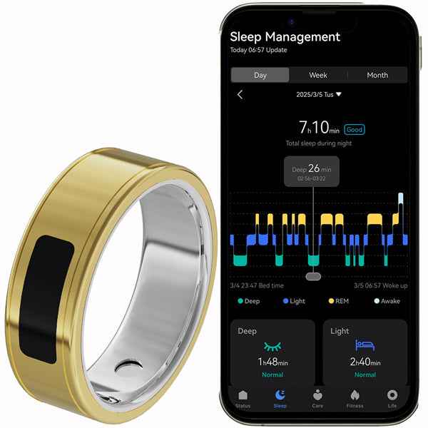 ETERNITY Multi-Touch Control Pad Fitness Tracker Smart Ring with Blood Oxygen, Sleep, Temp Monitor - Fitness Tracker China Un
