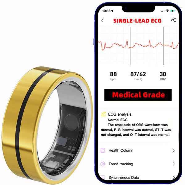 ETERNITY Waterproof Fitness Tracker Smart Ring Medical Grade – Transmissive Oximetry for Normoxic/Hypoxic Use - Fitness Track