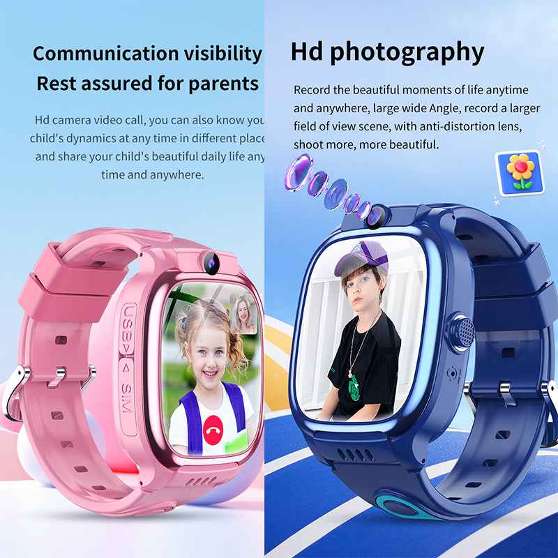 ETERNITY Kids Smart Watch with SIM Card – LBS & WiFi Positioning, Video Call, SOS Alarm, Camera & Step Counter