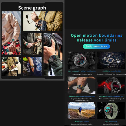 ETERNITY Outdoor Smart Watch – 24H SpO₂, Blood Pressure & Heart Rate Monitoring, Sedentary Reminder, Metal Design - Fitness T