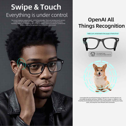ETERNITY AI Smart Glasses with 1080P HD Camera – AI Translation, ChatGPT, Bluetooth Music, IP65 Waterproof & Fast Charging (3