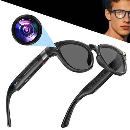 ETERNITY Smart Glasses with 1080P Camera – AI Translation, IP67 Waterproof, Bluetooth Music & Hands-Free Calling - Fitness Tr