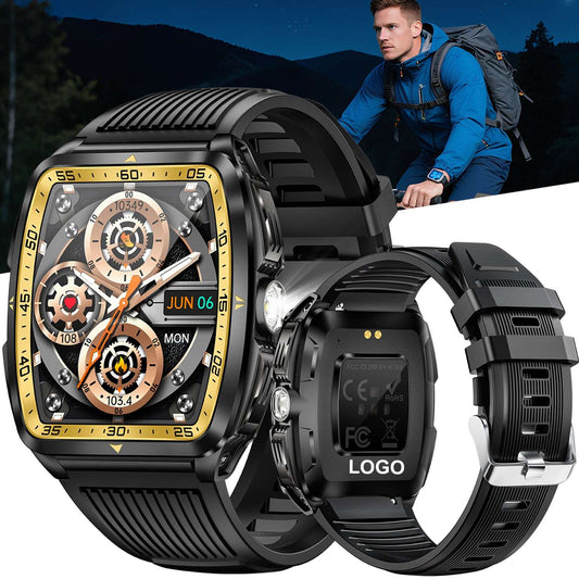 ETERNITY Outdoor Sport Smart Watch – 5ATM Waterproof, Flashlight, Heart Rate & Blood Pressure Fitness Tracker
