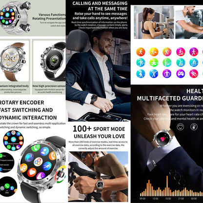 ETERNITY Round 2-in-1 TWS Smart Watch T95 – 1.52” IPS Outdoor Call & Music Sport Watch with Earbuds - Fitness Tracker China U