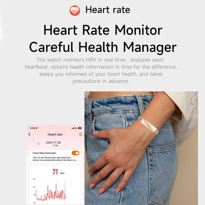 ETERNITY No Screen Women's Fitness Tracker Bracelet – Heart Rate Health Tracker Sports Modes
