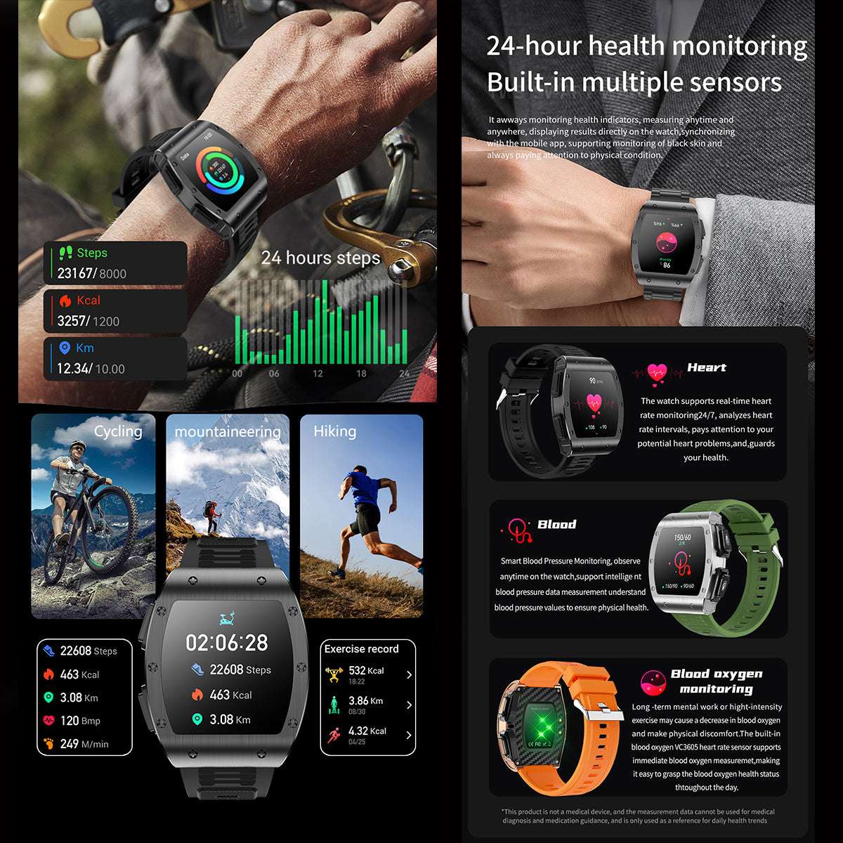ETERNITY 2-in-1 TWS Earbuds Smart Watch – 1.91” Display, Blood Oxygen & IP67 Waterproof Sports Watch for Men