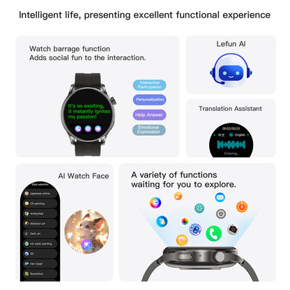 ETERNITY Real-Time Translation Smart Watch – Bluetooth Call, IP68 Waterproof & 230mAh Magnetic Charging