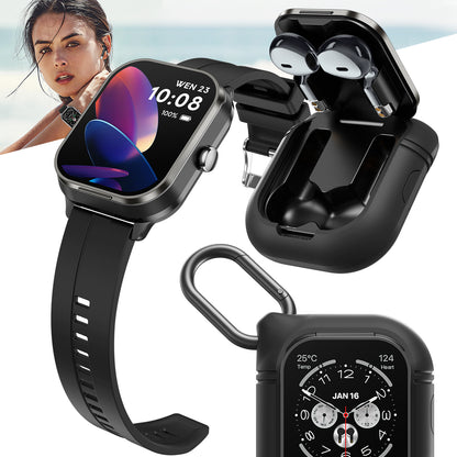 ETERNITY TFT Smart Watch with Earbuds – 240mAh Battery, NFC, Heart Rate & Blood Oxygen Monitor
