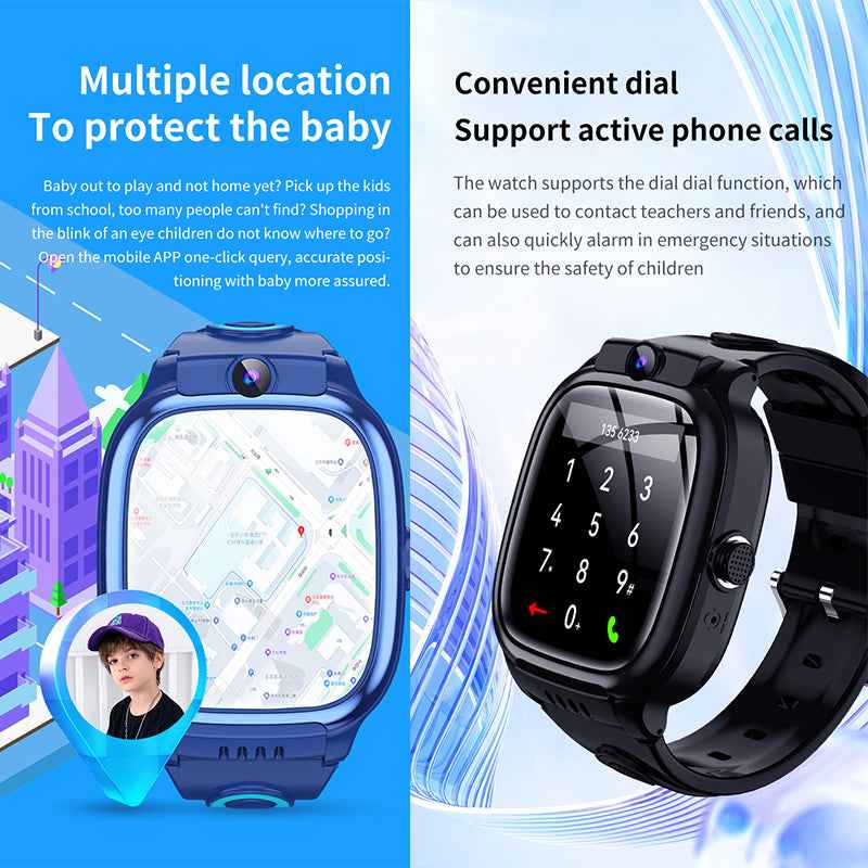 ETERNITY Kids Smart Watch with SIM Card – LBS & WiFi Positioning, Video Call, SOS Alarm, Camera & Step Counter