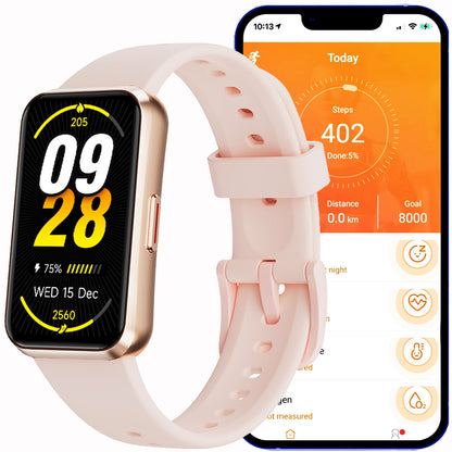 ETERNITY Health Fitness Smart Band – 1.47” Large Screen, Blood Pressure & Sleep Monitor