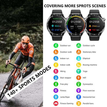 ETERNITY ECG Health Smart Watch – Heart Rate, Blood Oxygen Monitoring, Message & Weather Push, BT Call, Android Compatible