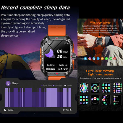 ETERNITY Outdoor Smart Watch – IP67 Waterproof, Heart Rate Monitoring & Fitness Tracker for Men & Women
