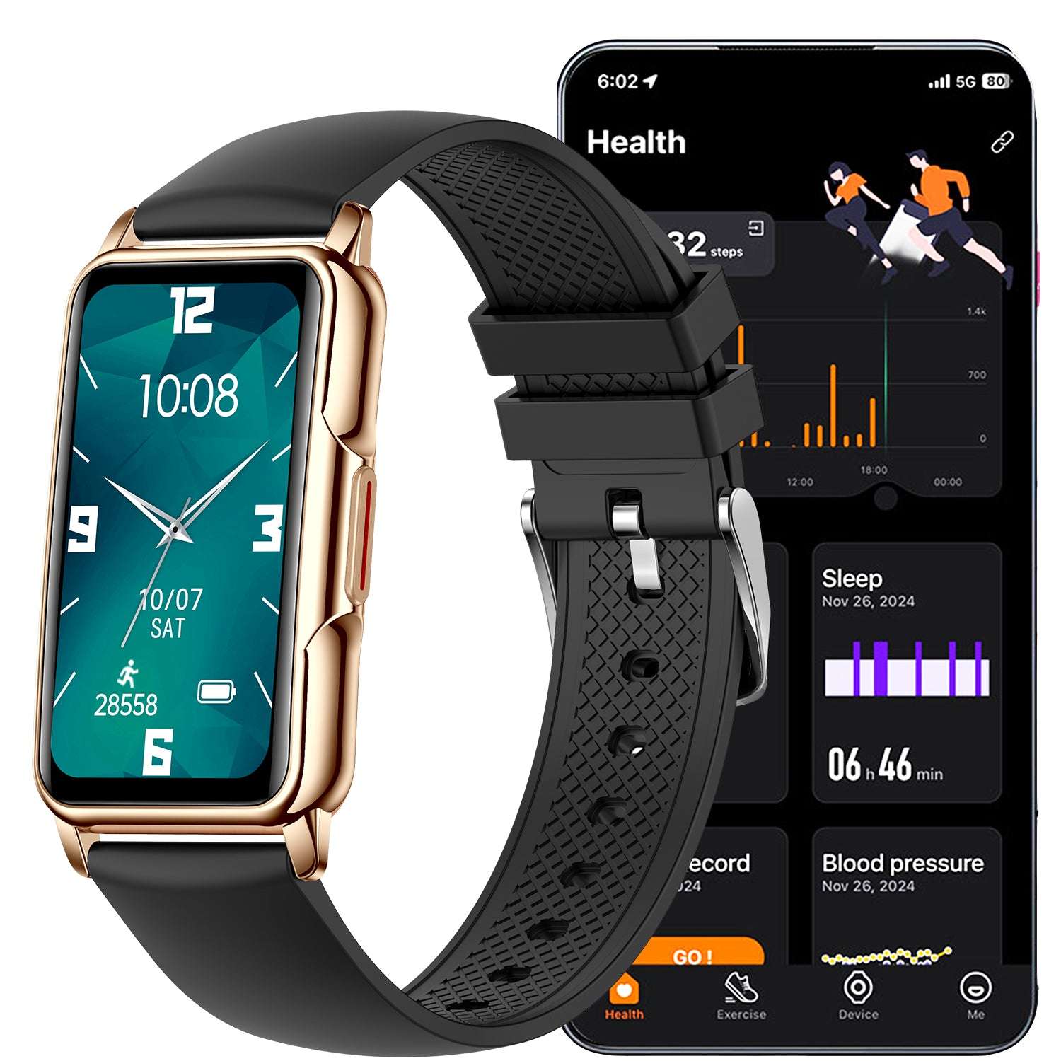 ETERNITY Fitness Smart Band – 1.47” TFT Screen, SpO₂ Monitor & Women’s Health Tracking