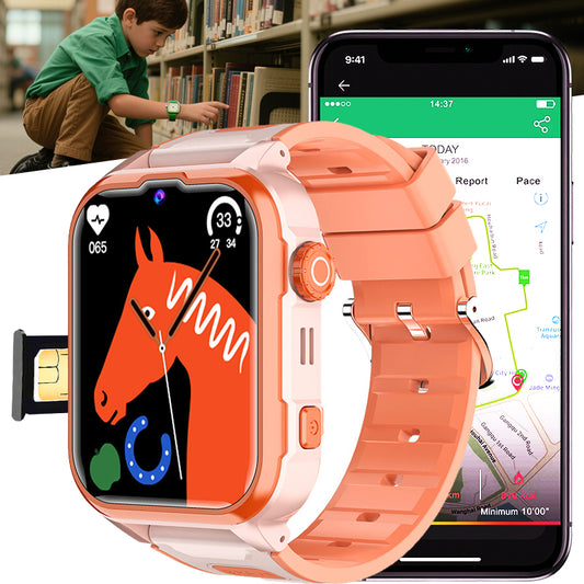 ETERNITY 4G Kids Smart Watch with SIM Card – LBS Positioning, Video Call & SOS Emergency Alert