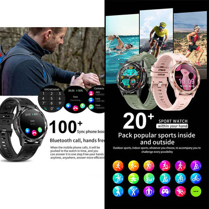 ETERNITY Outdoor Smart Watch – 24H SpO₂, Blood Pressure & Heart Rate Monitoring, Sedentary Reminder, Metal Design - Fitness T