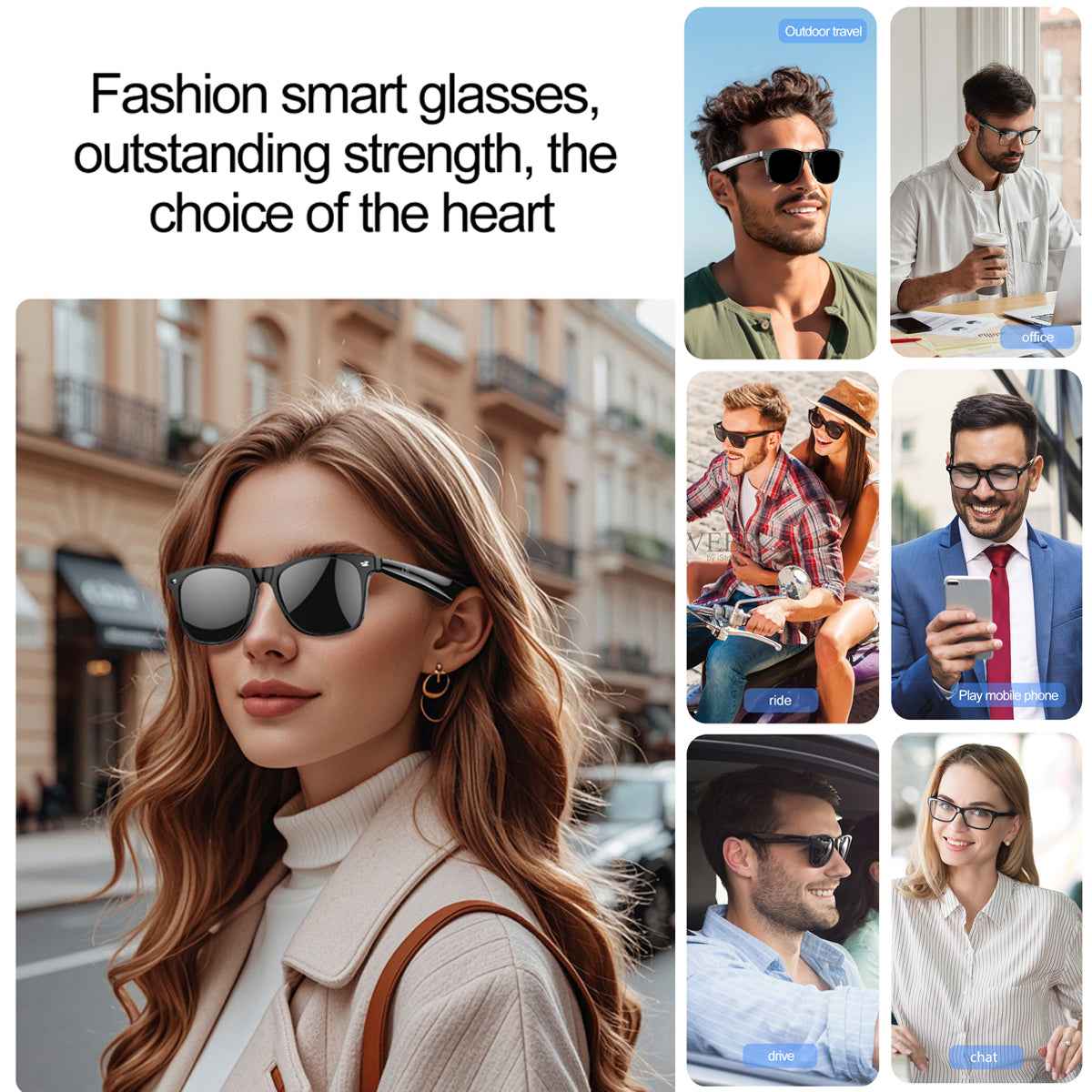 ETERNITY Multilingual AI Smart Glasses – Live Translation, Bluetooth, IP65 Waterproof - Fitness Tracker China Uncategorized (