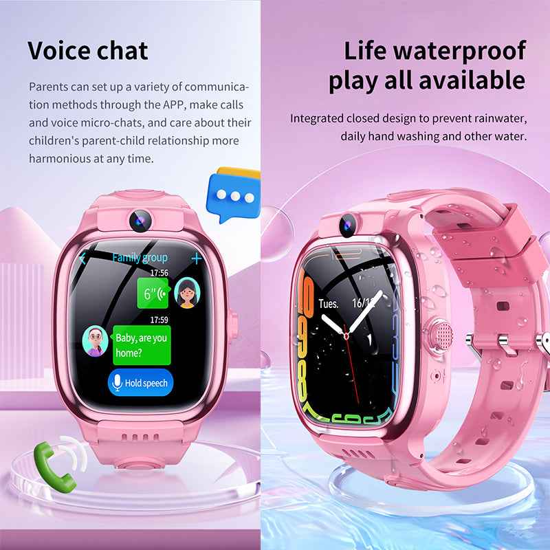 ETERNITY Kids Smart Watch with SIM Card – LBS & WiFi Positioning, Video Call, SOS Alarm, Camera & Step Counter