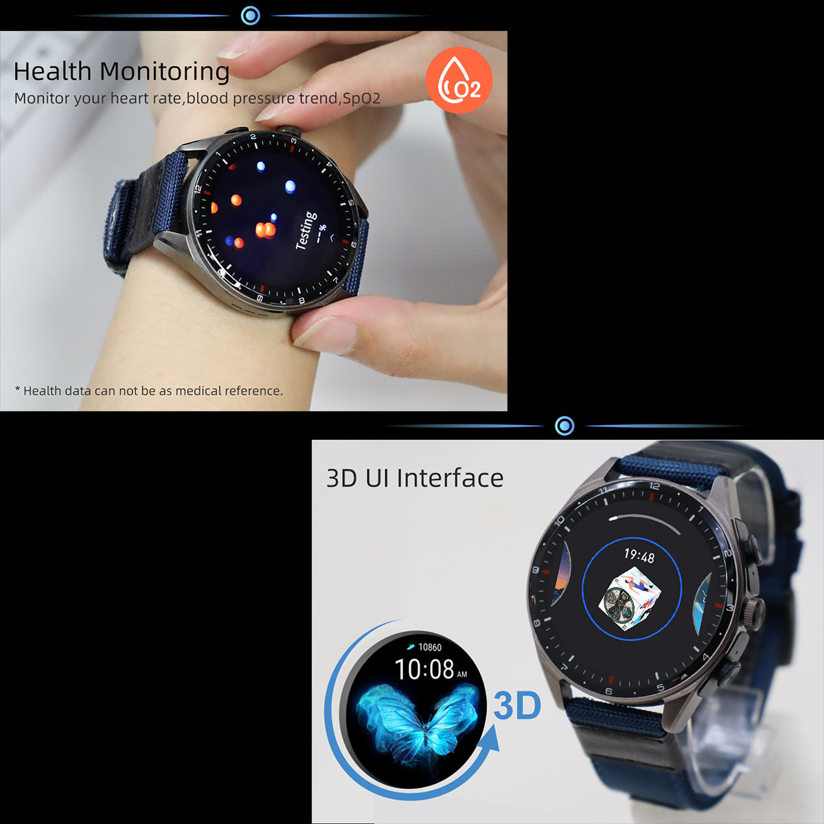 ETERNITY Smart Watch with Wireless Earbuds – 18mAh Earphone Battery, 4H Music Playback & Voice Assistant - Fitness Tracker Ch