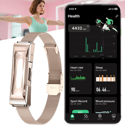 ETERNITY Screenless Fitness Tracker Bracelet – 170 Workout Modes, Couple Interaction, 24H Heart Rate, SpO₂ & Blood Pressure M