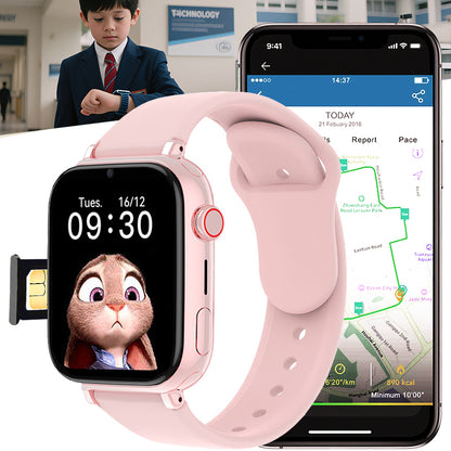 ETERNITY 4G Kids Smart Watch with SIM Card – GPS Positioning, SOS Alarm, Call Function & Camera with Flashlight - Fitness Tra