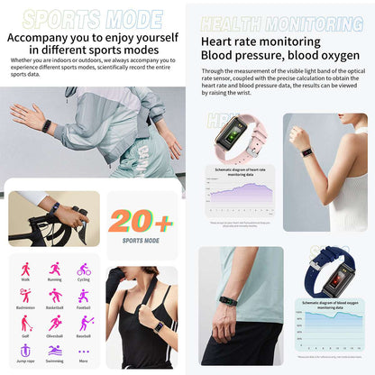 ETERNITY Fitness Smart Band – 1.47” TFT Screen, SpO₂ Monitor & Women’s Health Tracking