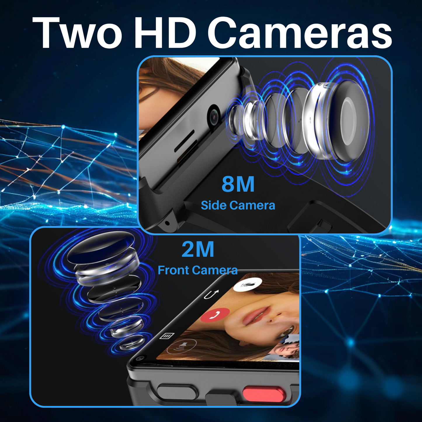 ETERNITY Detachable 4G Android Smart Watch with SIM Card – 2.64” Large Screen, 1200mAh Battery, Dual Camera, GPS, WIFI & Bluetooth