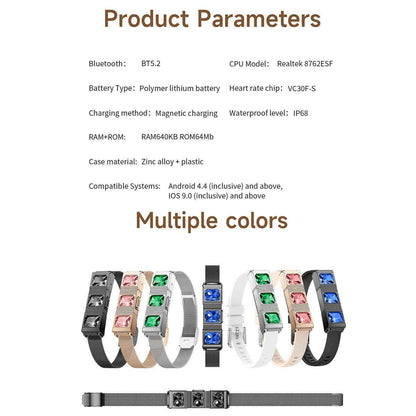ETERNITY Smart Jewlery Fitness Tracker Bracelet – No Screen, 170 Workouts, Long Battery, Health Monitor