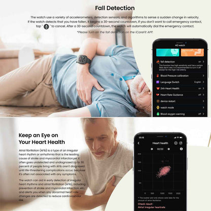 SafeGuard Elderly Smart Watch – GPS Tracker, SOS Emergency, Heart Monitor