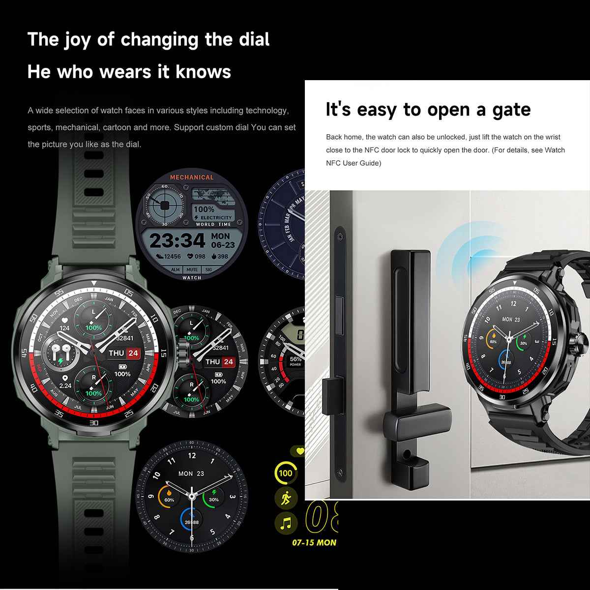 ETERNITY 2-in-1 Smart Watch & Wireless Earbuds – Waterproof Fitness Tracker with NFC & Music Player