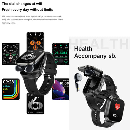ETERNITY TFT Smart Watch with Earbuds – 240mAh Battery, NFC, Heart Rate & Blood Oxygen Monitor