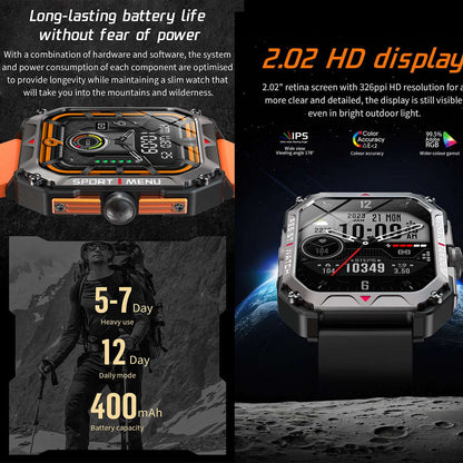 ETERNITY Outdoor Smart Watch – IP67 Waterproof, Heart Rate Monitoring & Fitness Tracker for Men & Women
