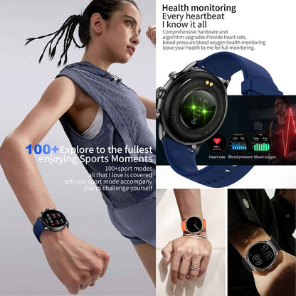 ETERNITY Waterproof AMOLED Smart Watch – Fitness Tracker with Heart Rate, Blood Pressure, Sport Modes