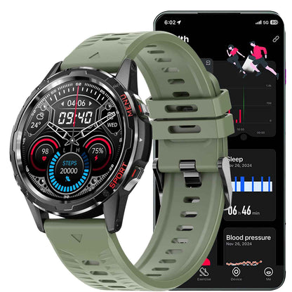 ETERNITY Outdoor Smart Watch – 24H SpO₂, Blood Pressure & Heart Rate Monitoring, Sedentary Reminder, Metal Design - Fitness T