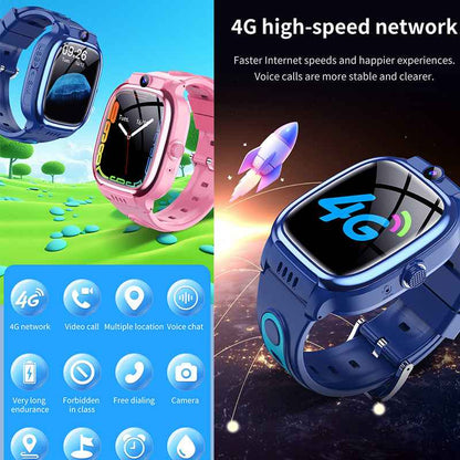 ETERNITY Kids Smart Watch with SIM Card – LBS & WiFi Positioning, Video Call, SOS Alarm, Camera & Step Counter