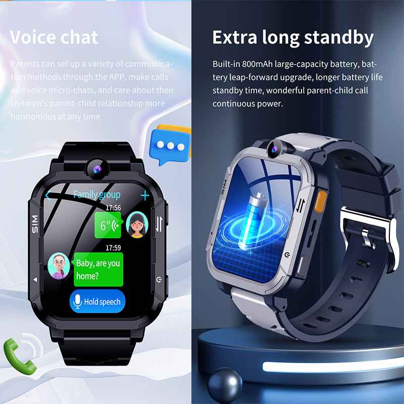 ETERNITY 4G Kids Smart Watch with SIM Card – LBS & WiFi Positioning, SOS Alert, Video Call, Camera & Step Counter