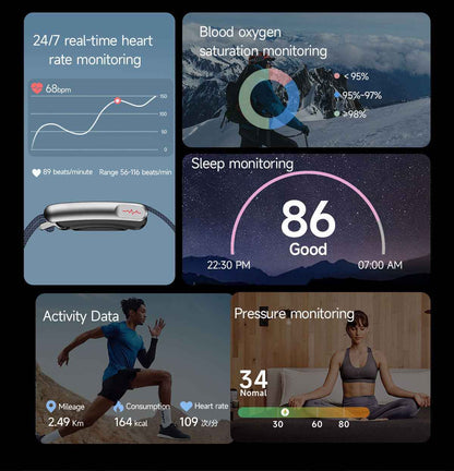 ETERNITY No Screen Health Tracker Band with ECG Monitoring | ETQ14