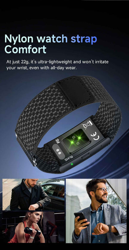 ETERNITY No Screen AI Recording Smart Band with 1GB Storage and Nylon Strap | ETQ16